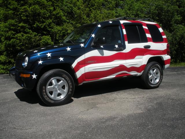 Driver front corner of Flag Jeep