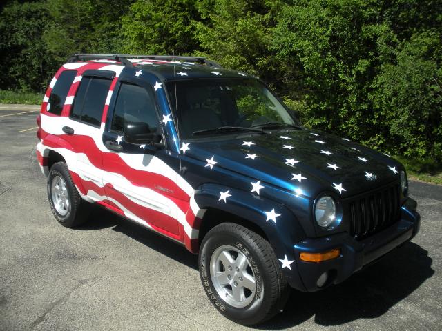 Passenger front corner of Flag Jeep