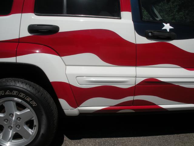 Passenger side rear door of Flag Jeep