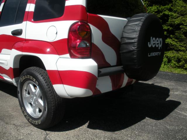 Driver side rear corner of Flag Jeep