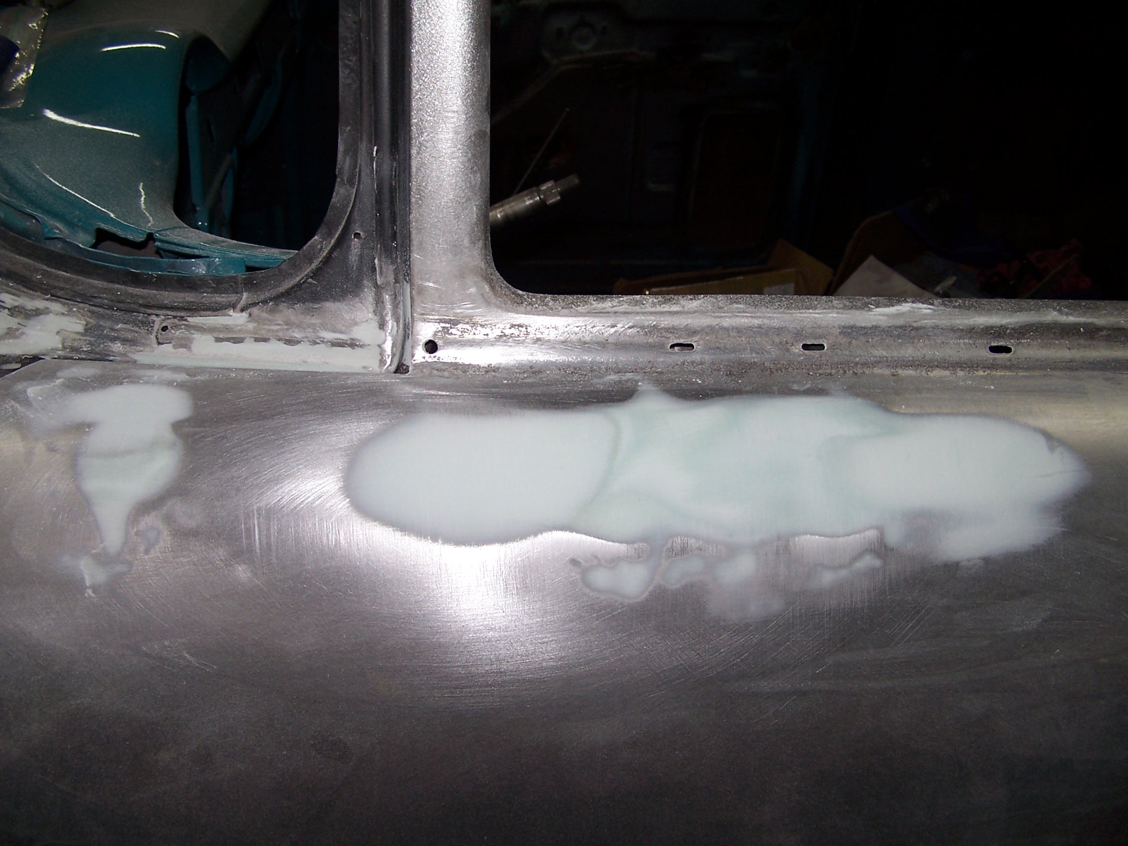 Driver door putty work