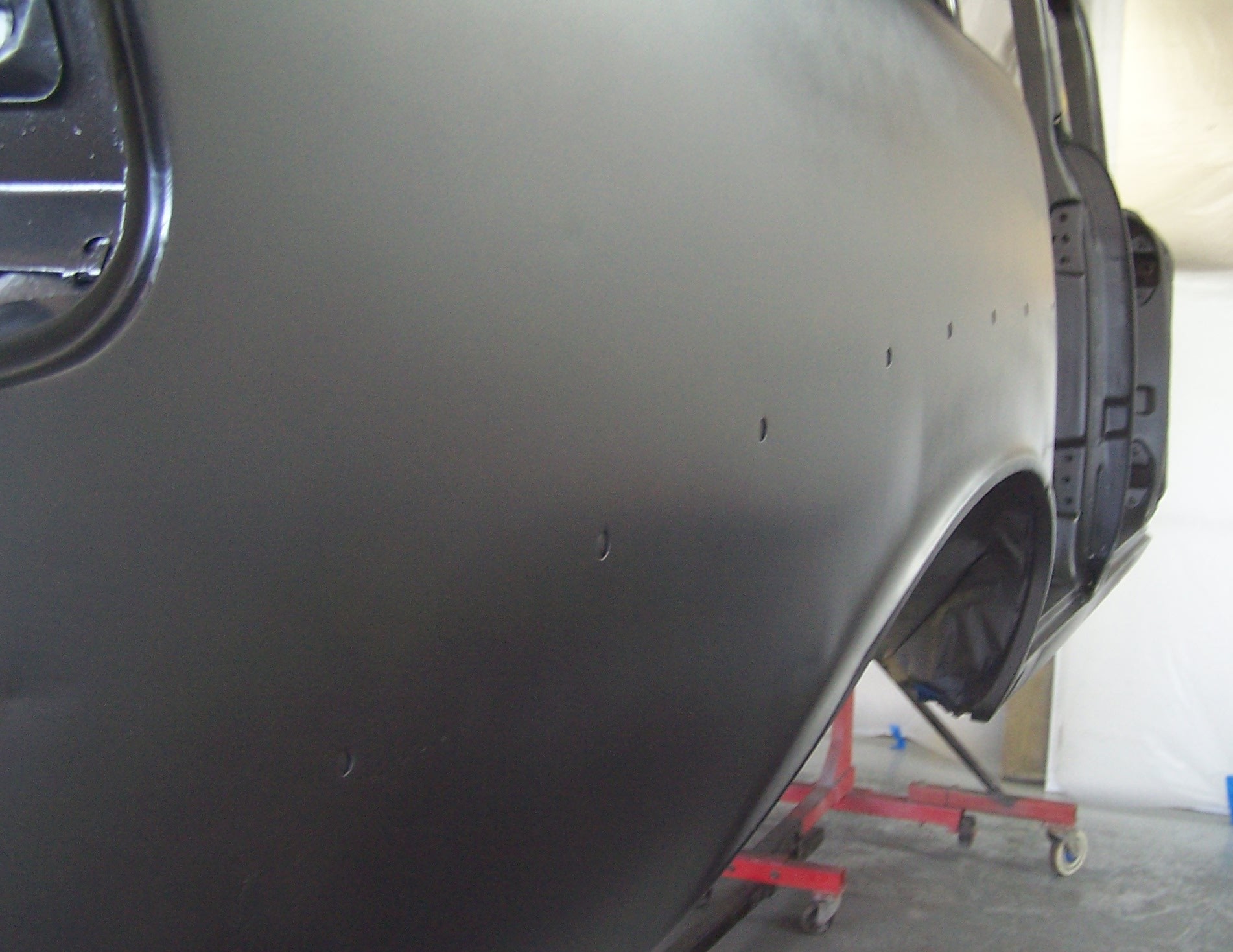 Passenger rear fender damage