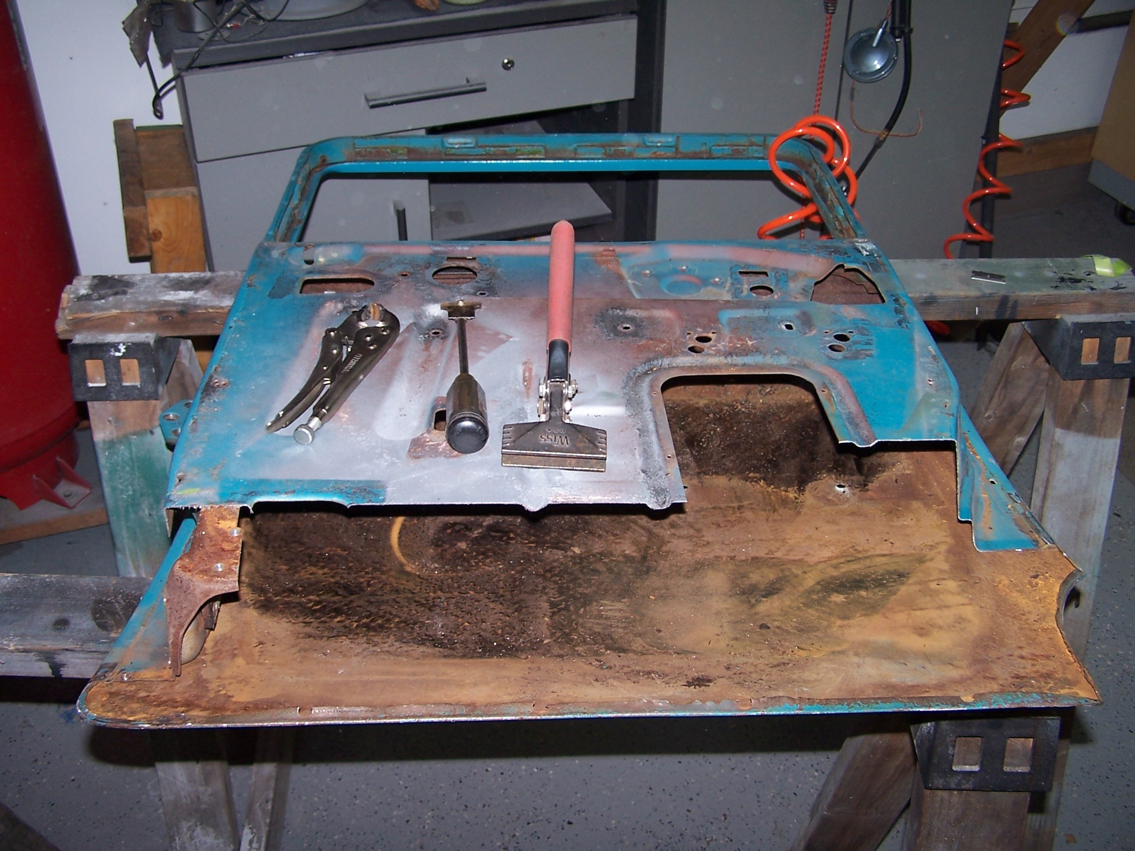 Rust in passenger rear door