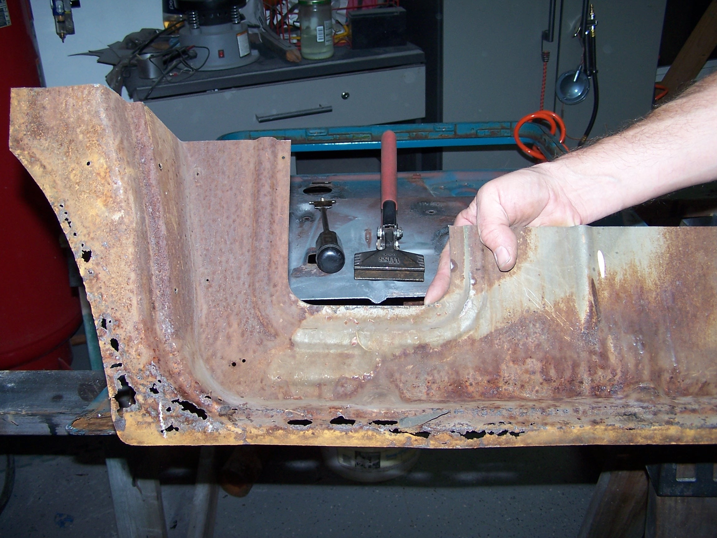 Cutout piece of the passenger rear door