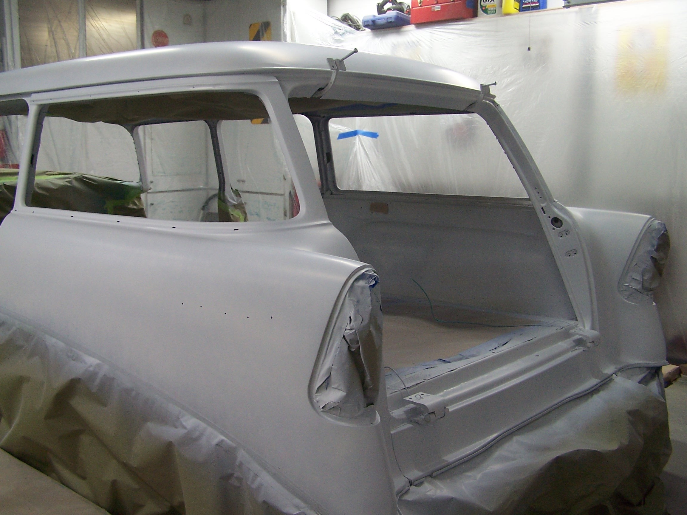 Rear of body in white
