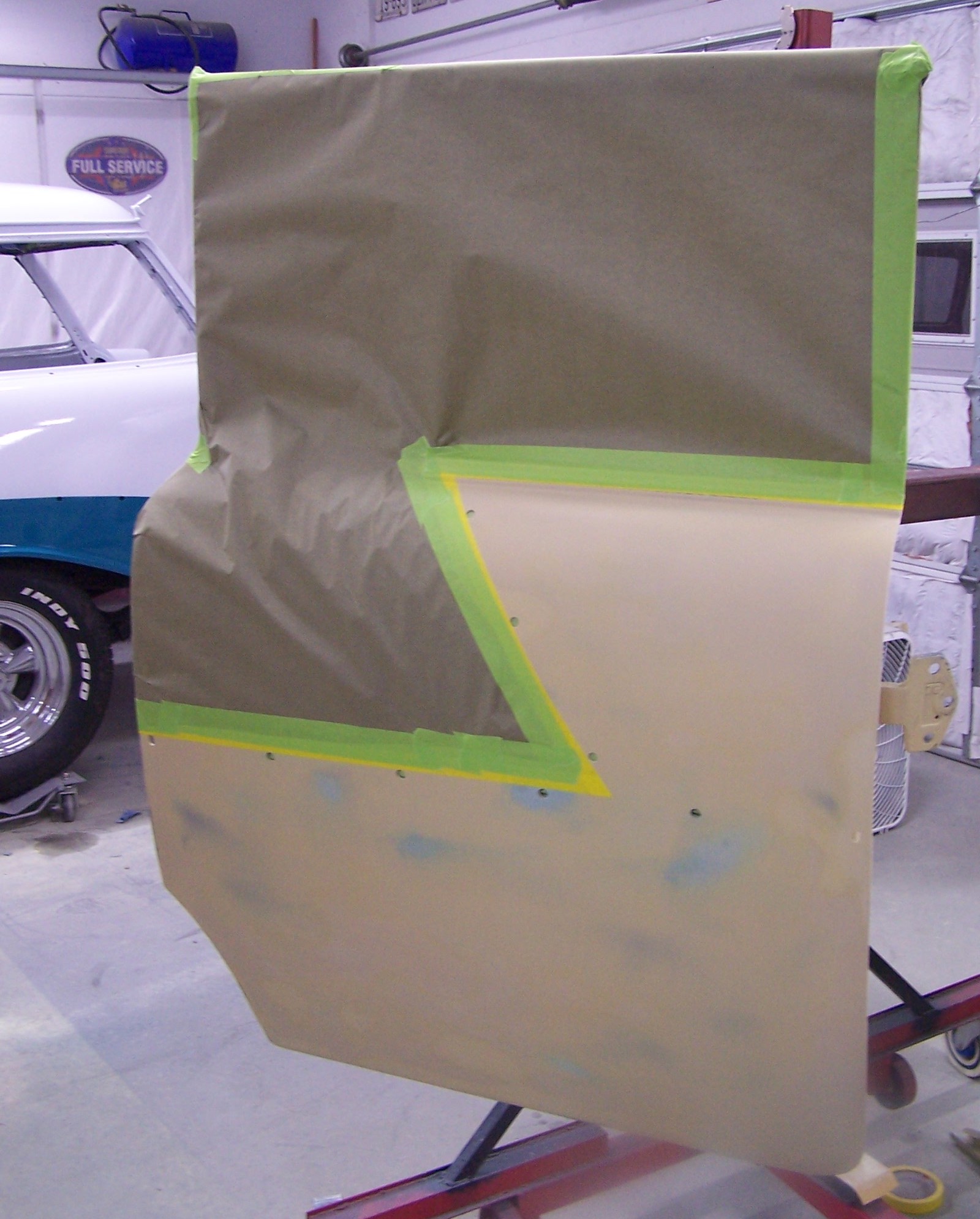 Rear door tape line
