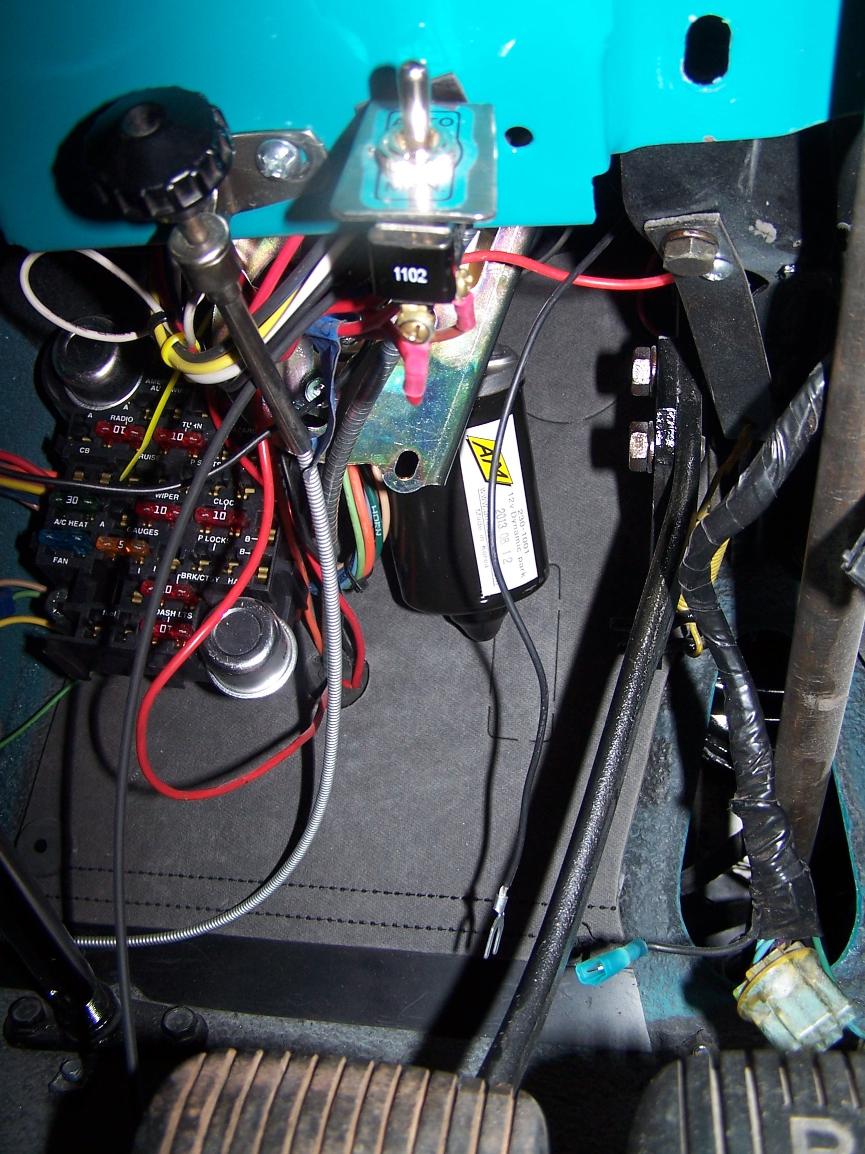 Inside passenger front door