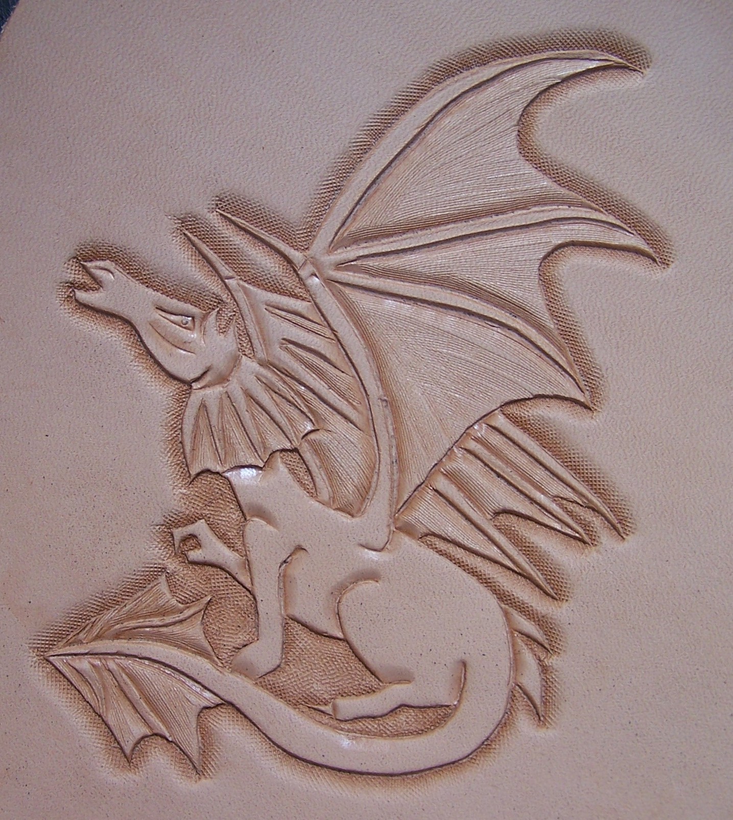 Baby Dragon Facing Left Carving
