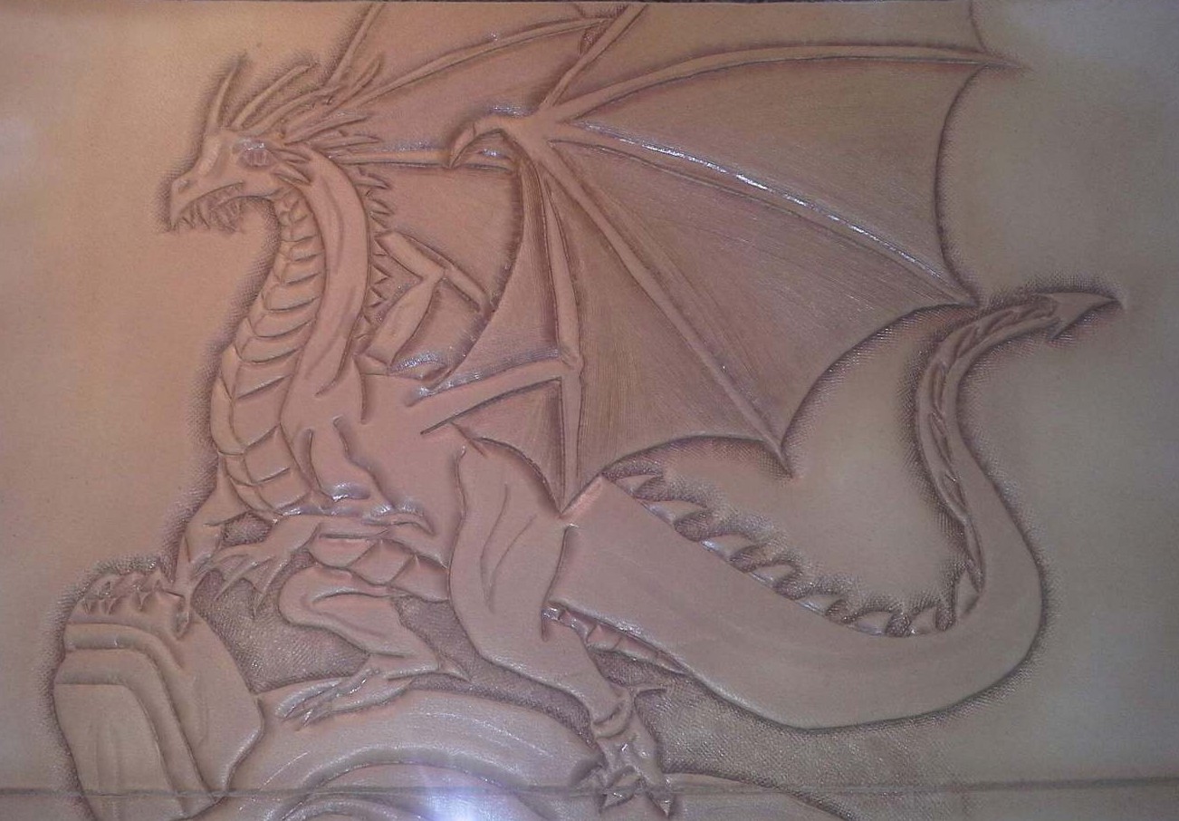 Red Dragon Carving