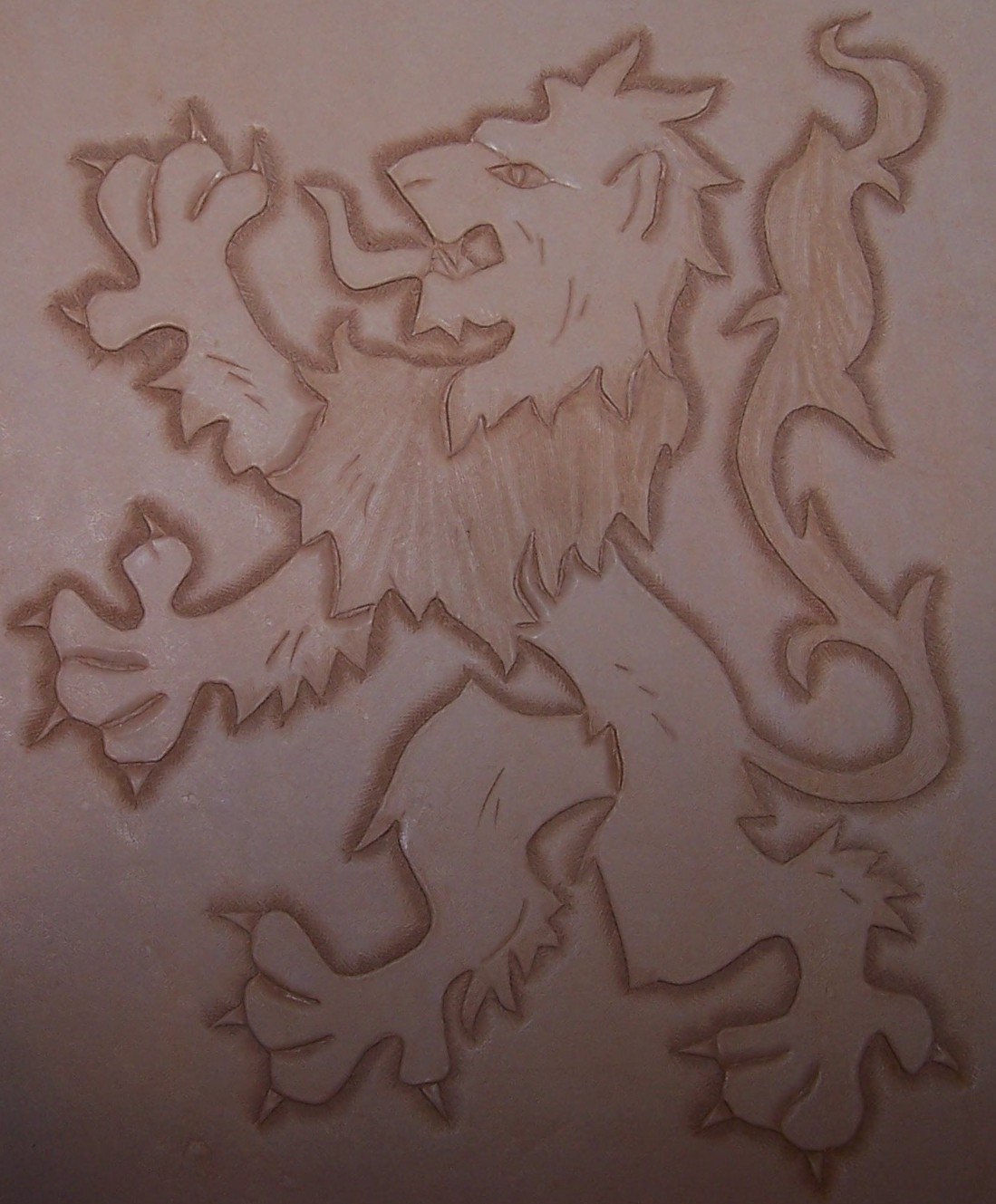 Scottish Lion Carving