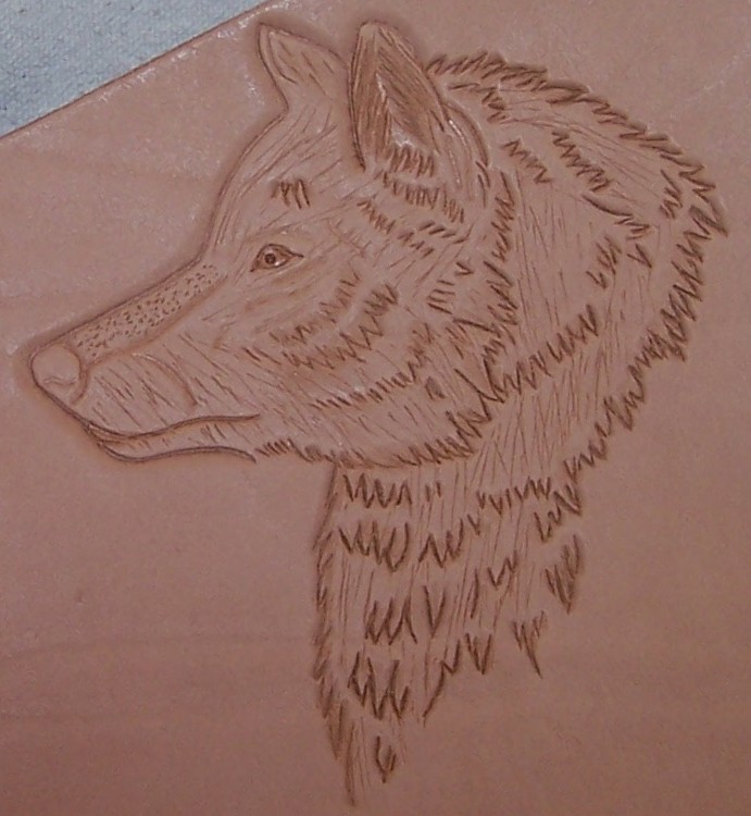 Wolf Head Carving