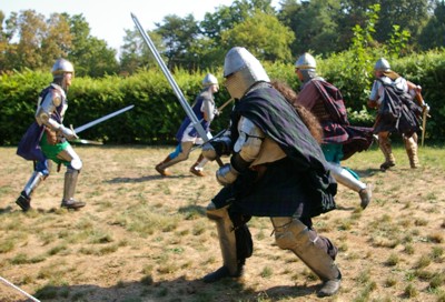 A Grand Melee charge between all knights and squires.