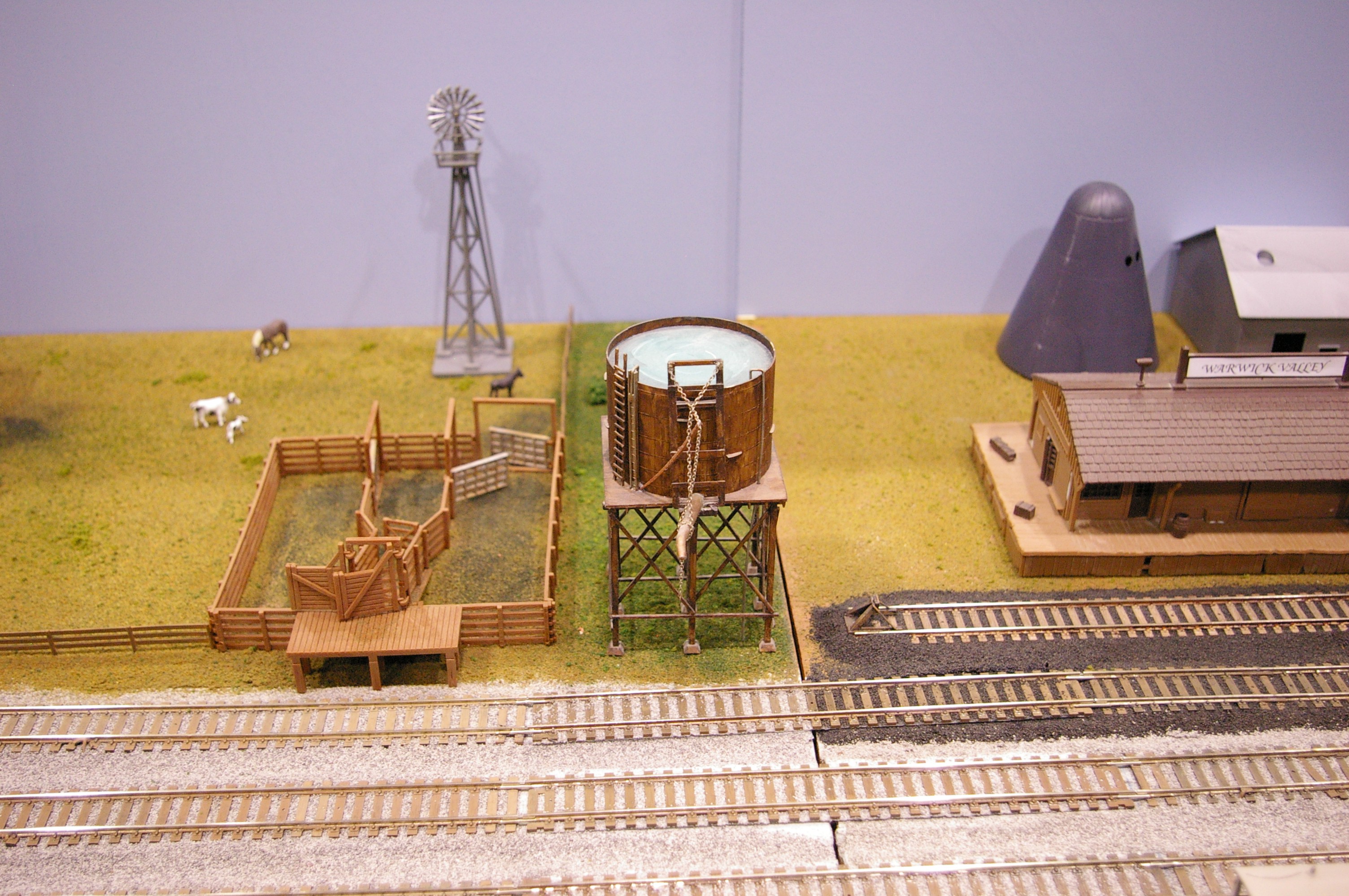 Picture of the water tower and cattle pen