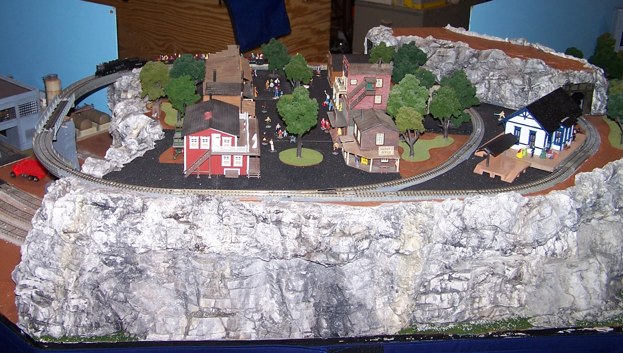 An overhead shot of the park. The blacktop is 
          in place now.