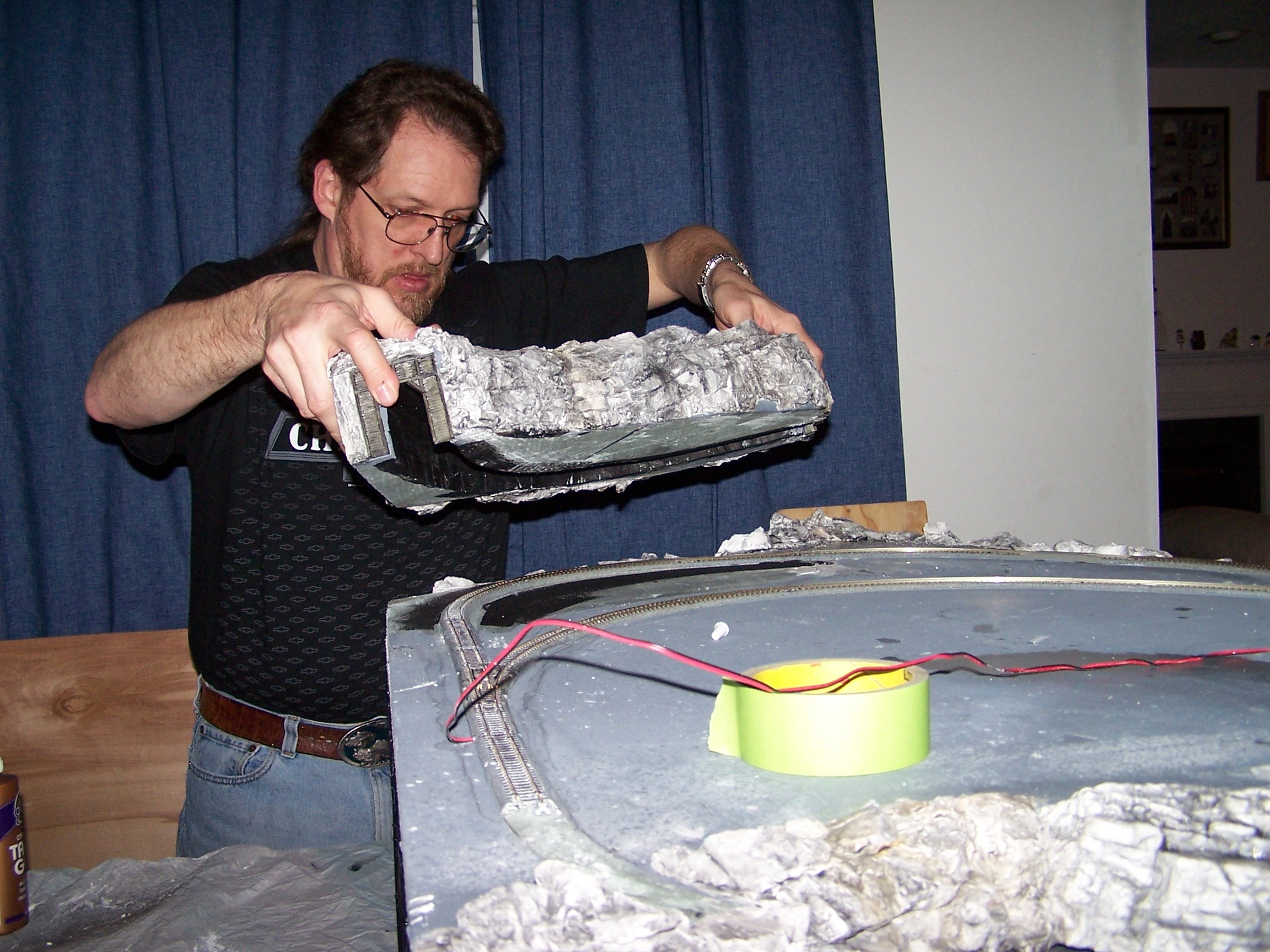 Ready to place the N scale tunnel back into place.