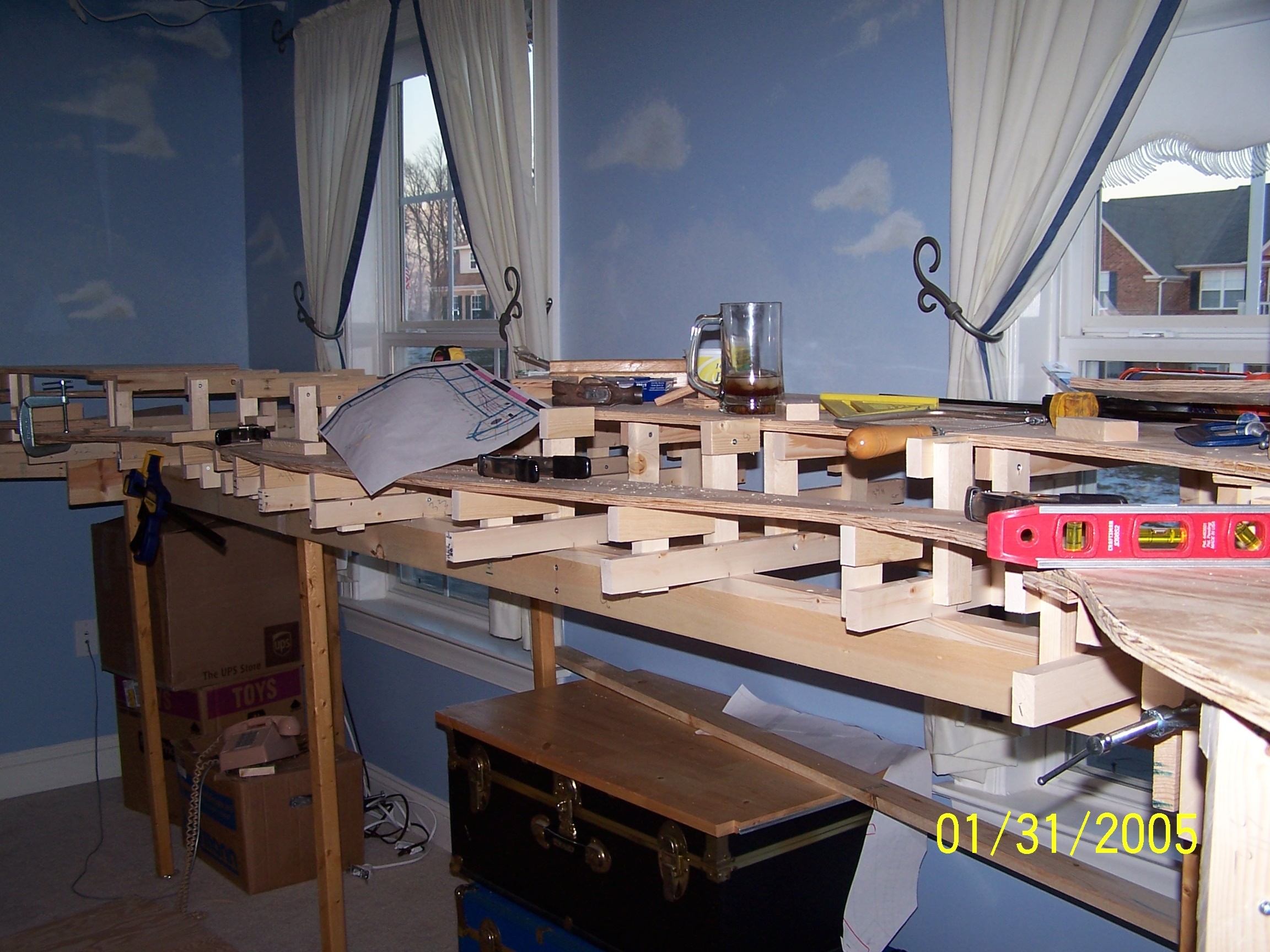 Picture of benchwork for Timberline