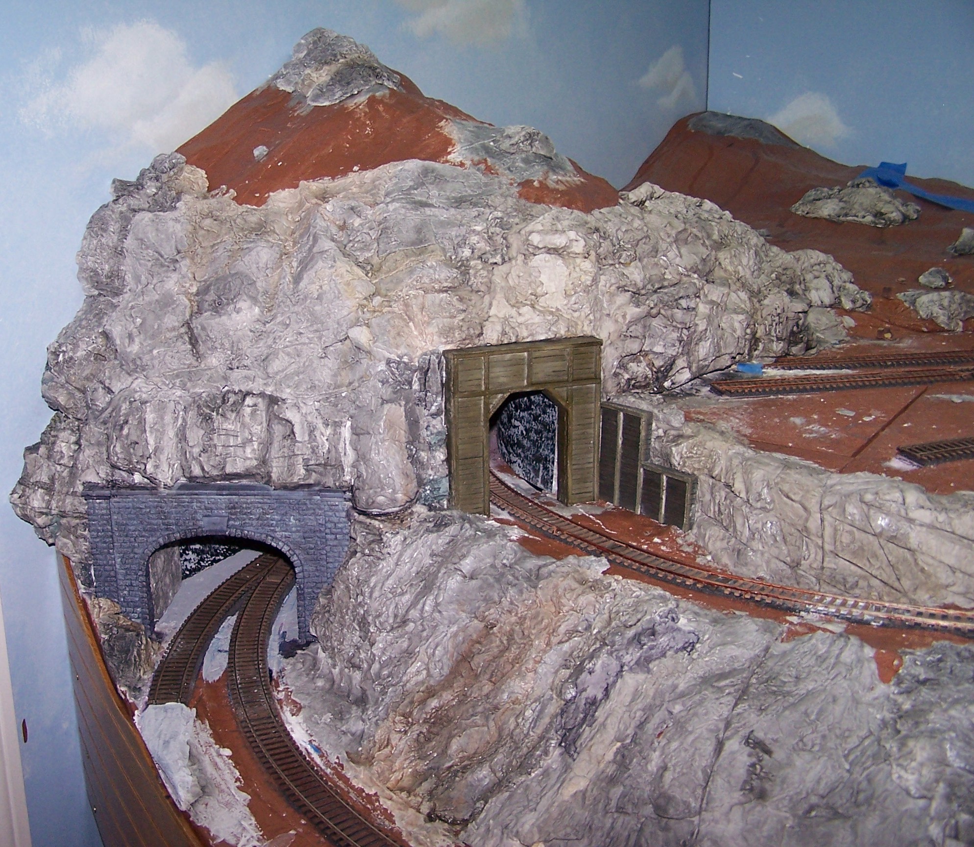 Picture of finished mountain with tunnels