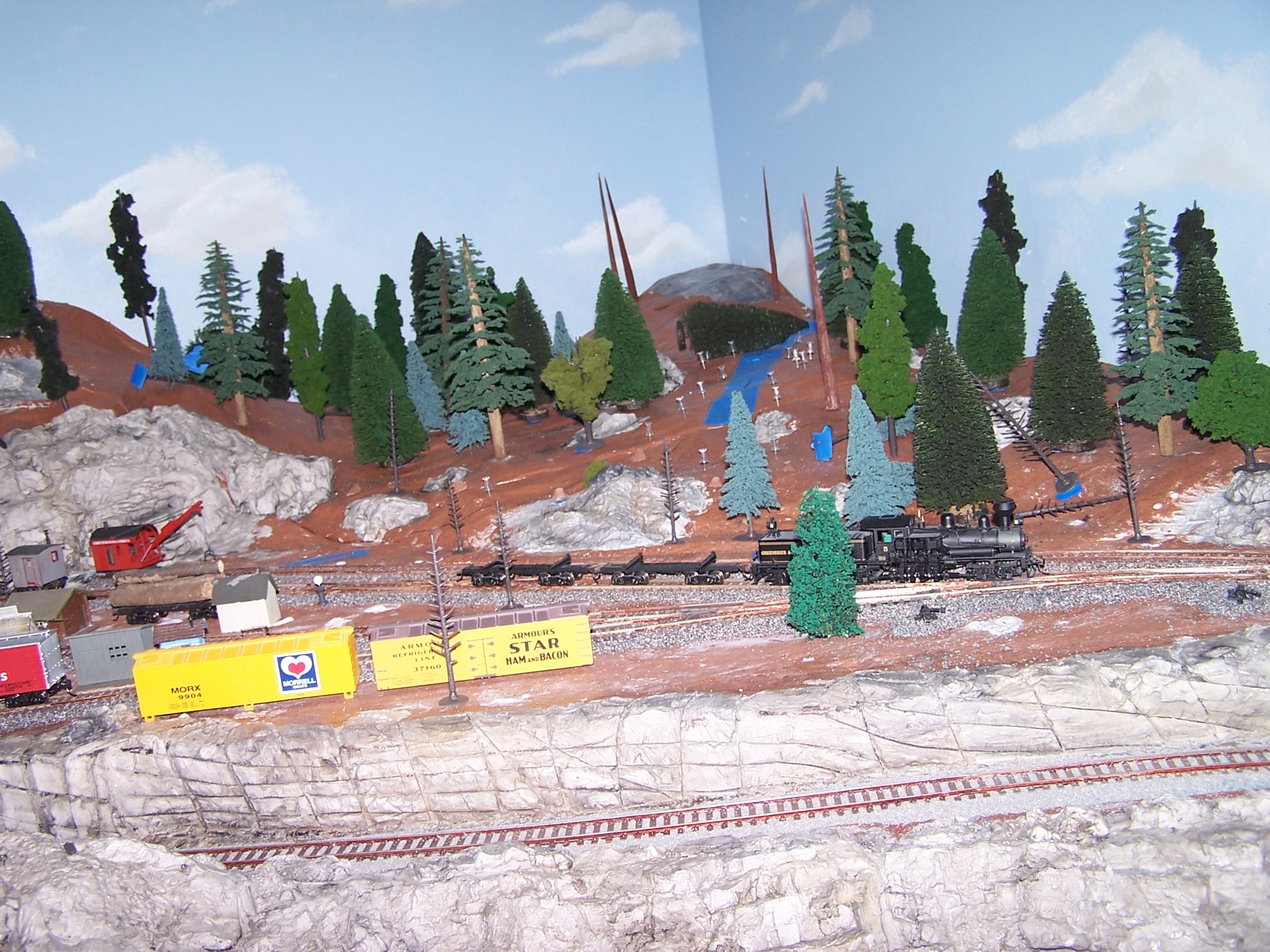 Picture of push pins simulating stumps