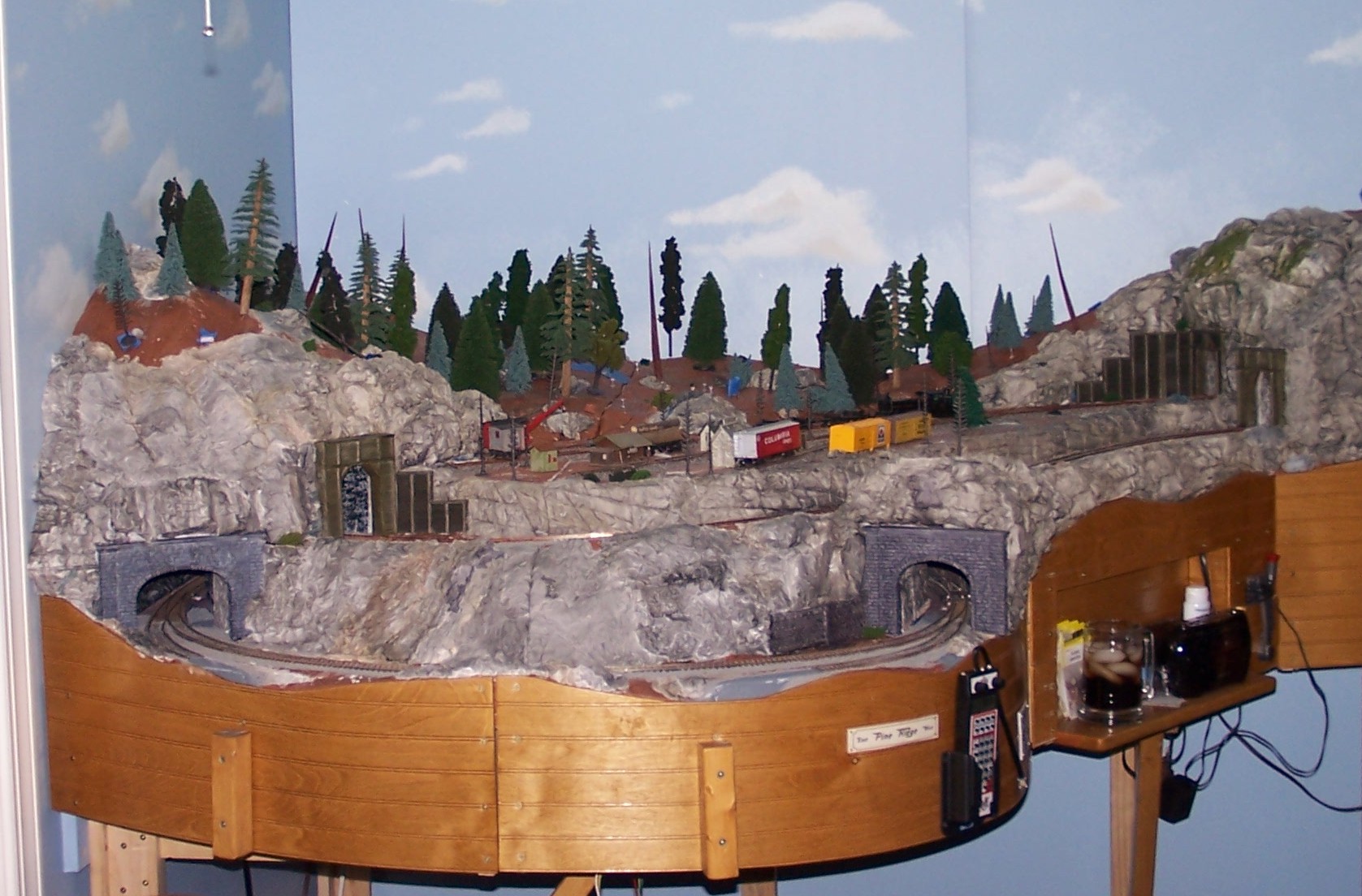 Picture of alarm clock below Fraser Logging Camp