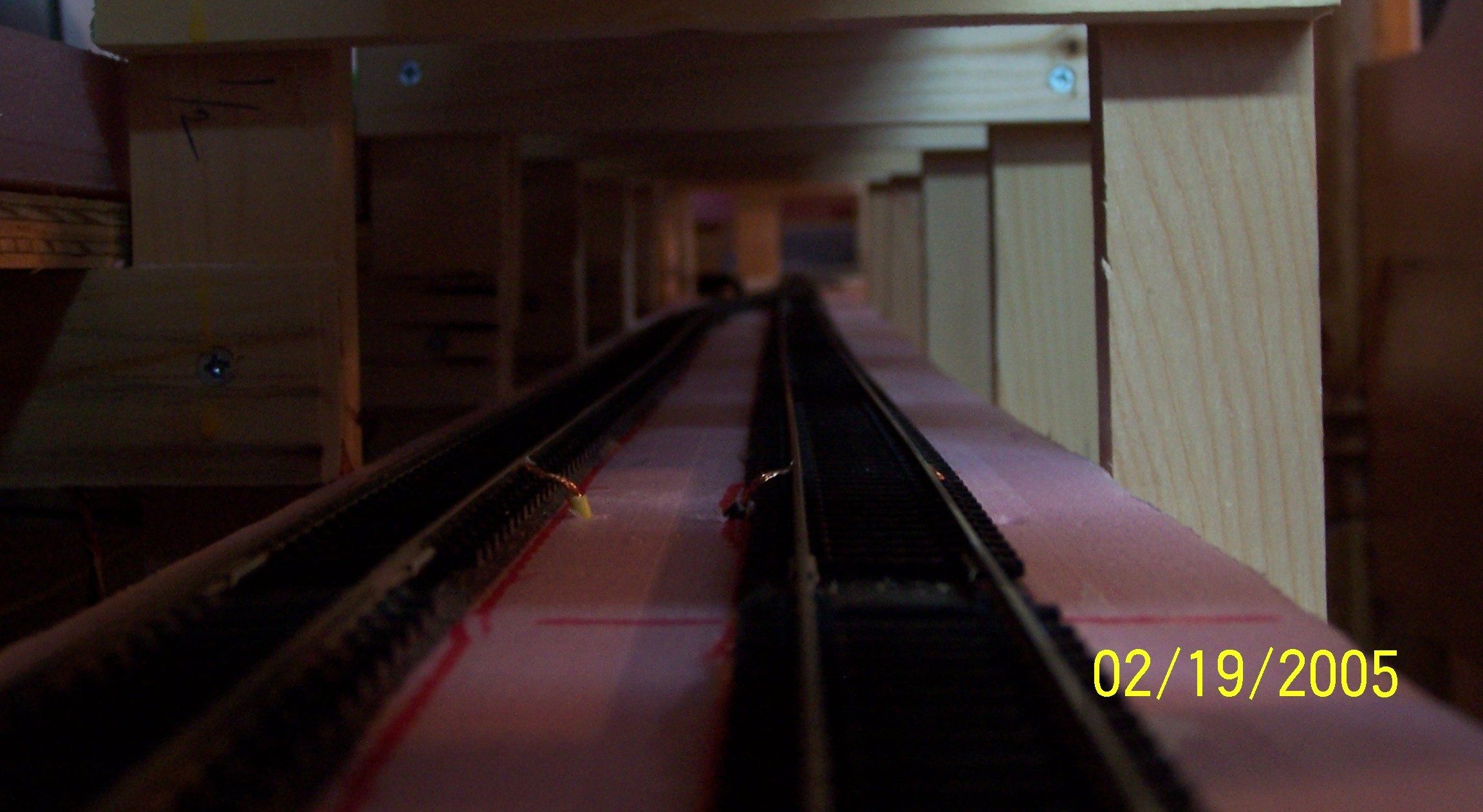 Picture of track behind the bed