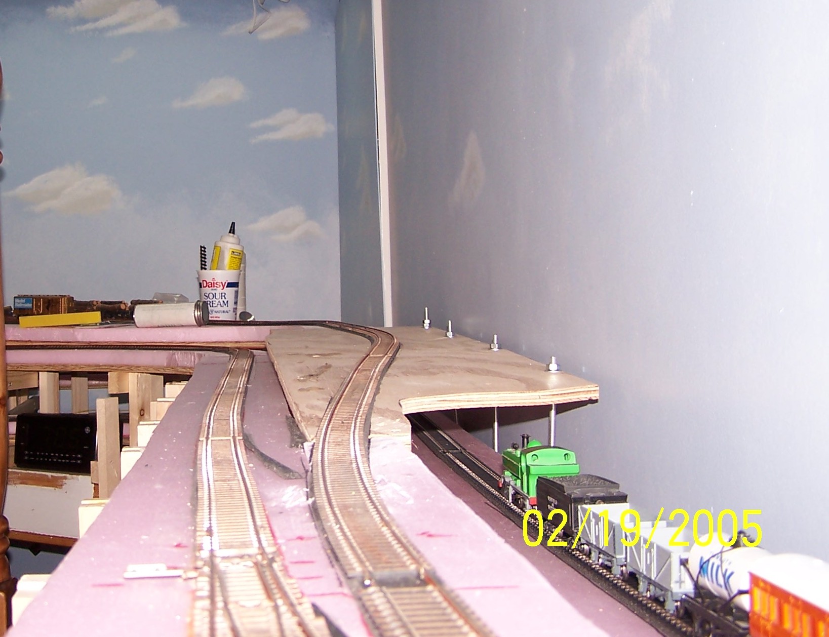 Picture of track behind the bed