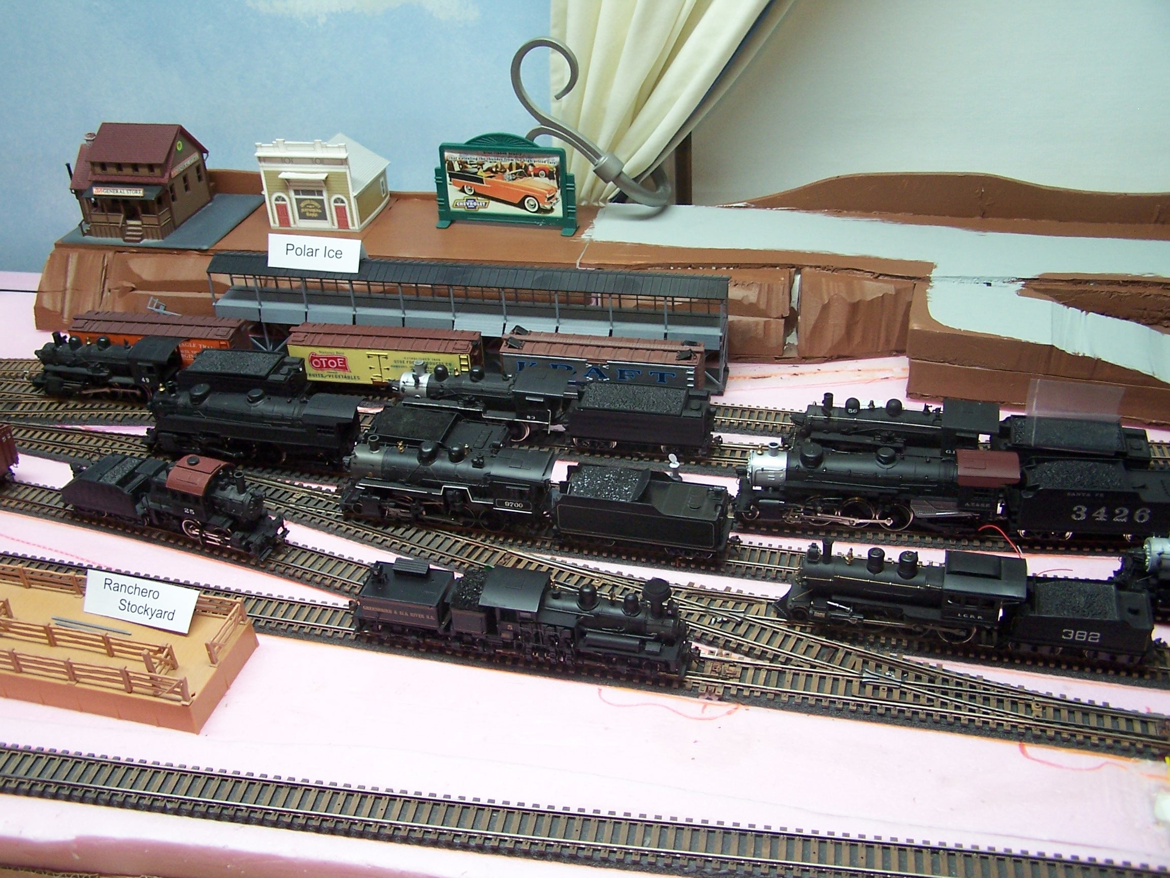 Picture of engines in yard