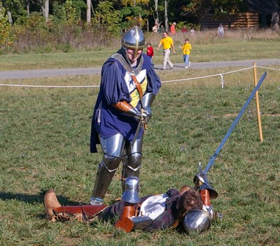 Sir Michael defeats Angus Frasier.